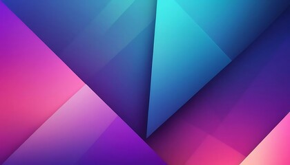 Obraz premium Fresh Teal and Coral Abstract Design with Geometric Shapes and Smooth Gradient