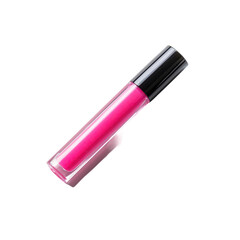 Pink Lip Gloss in Clear Tube with Black Cap