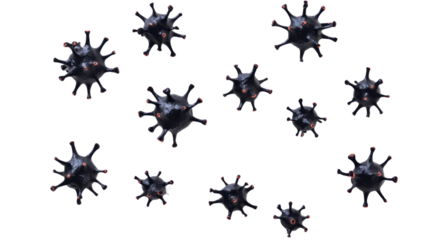 Viruses, transparent background
