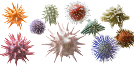 Viruses, transparent background