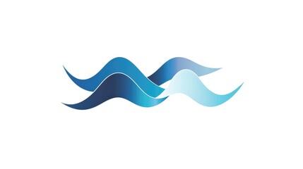 Obraz premium A stylized representation of waves in varying shades of blue, symbolizing water.