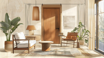 Mood board Nordic home design interior decorate