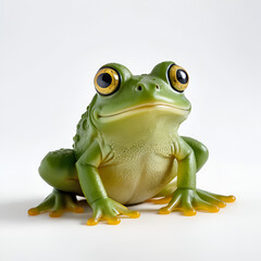Obraz premium green frog isolated on white