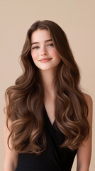 Naklejka premium Portraits of beautiful European women with curly hair