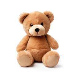 Fototapeta premium brown teddy bear on white background,