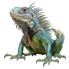 Fototapeta premium Iguana, full body, white background