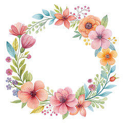 frame with flowers and butterflies