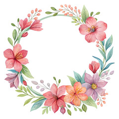 Obraz premium frame with flowers and butterflies