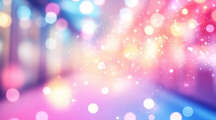 Fototapeta premium Soft Blurred Office Background with Bokeh Light Effects