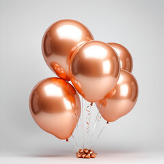 3d render of a bunch of peach balloons