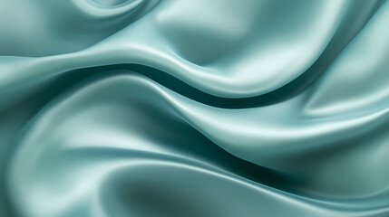 Obraz premium Softly rippling teal water surface with subtle abstract silken waves, peaceful, waves. Silken. Illustration