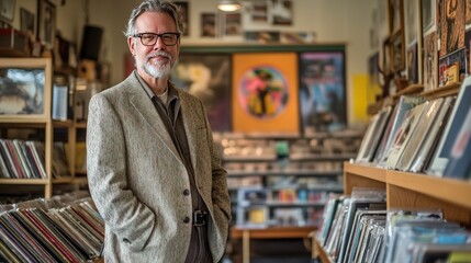 Portrait of a Record Store Owner