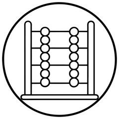 Abacus Line Art Vector Illustration