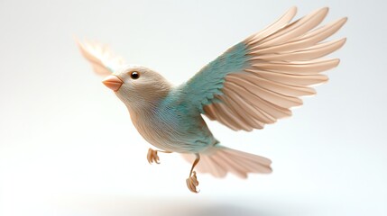 Obraz premium Vibrant Finch Fluttering Wings Showcases Its Dynamic Colors