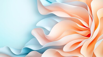 Pastel floral concept. Soft pastel waves and shapes create a serene and elegant abstract background.