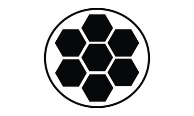 Obraz premium Hexagon vector icon. Outline Filled Vector Sign . . isolated transparent . arrows . data exchange . digitization . technology . black and white outline and filled version&nbsp;.&nbsp;EPS 20 .