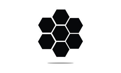 Hexagon vector icon. Outline Filled Vector Sign . . isolated transparent . arrows . data exchange . digitization . technology . black and white outline and filled version . EPS 20 .