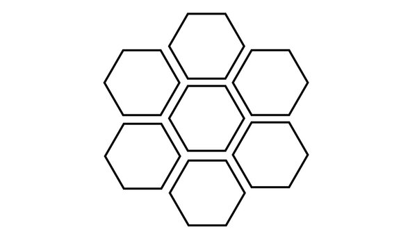 Hexagon vector icon. Outline Filled Vector Sign . . isolated transparent . arrows . data exchange . digitization . technology . black and white outline and filled version&nbsp;.&nbsp;EPS 20 .