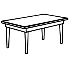 Wood Table Line Art Vector Design