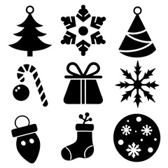 christmas icons set