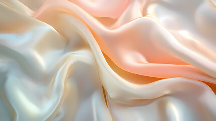 Fototapeta premium Pastel dream: a delicate blend of soft pastel hues, captured in a seamless, flowing pattern of silken fabric. ideal for a dreamy and romantic backdrop. Silken. Illustration