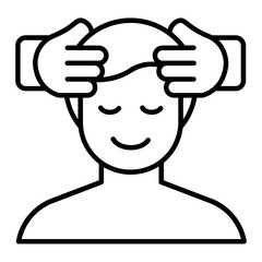 Head Massage outline icon