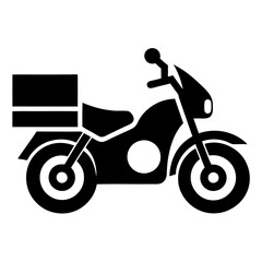 Express delivery motorcycle icon