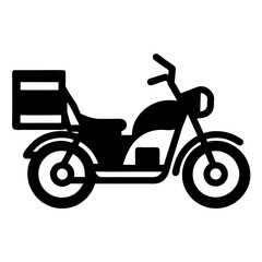 Express delivery motorcycle icon