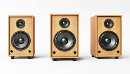 Fototapeta premium audio speaker isolated on white background