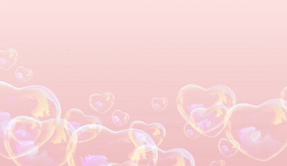 bubble balloon layout with sweet hearts on a pink background. Illustration with the concept of hearts in love for valentine's day. Beautiful design for your business anniversary advertisement