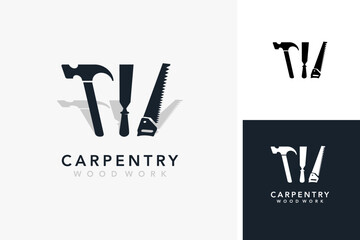 Carpentry tools logo design