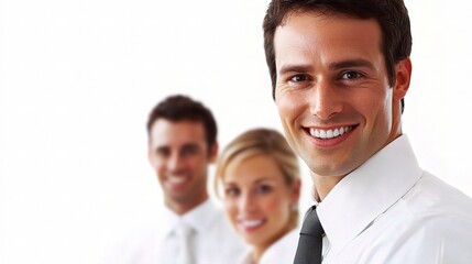 Fototapeta premium Happy Business Team Smiling Together in Professional Setting