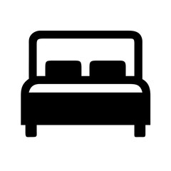 double bed icon design