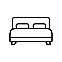 double bed icon design