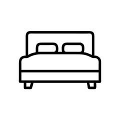 double bed icon design