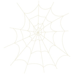 Fototapeta premium Spider Net Decoration in Flat Design. Vector Illustration on White Background