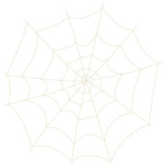 Obraz premium Spider Net Decoration in Flat Design. Vector Illustration on White Background