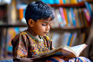 A young Indian boy learns his mother tongue, the language of his ancestors, his identity shaped by the cadence of words spoken by generations before him.
