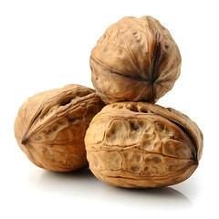 Fototapeta premium Walnuts Isolated on White Background