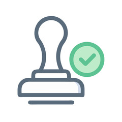 approved stamp icon design