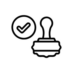 approved stamp icon design