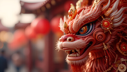 Fototapeta premium A chinese new year 2025.bokeh background