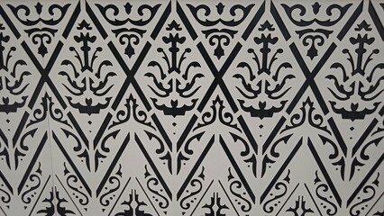 Wall paintings with unique motifs.