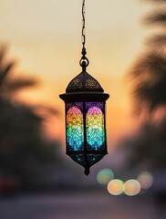 Rainbow Lantern Sunset