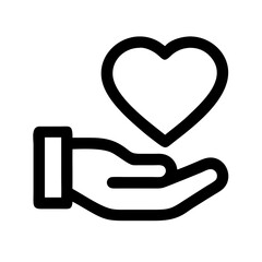 heart in hand icon design
