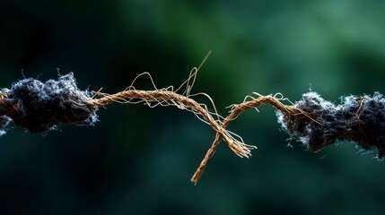 Tension in nature a delicate thread snapping close-up photography abstract background intimate environment