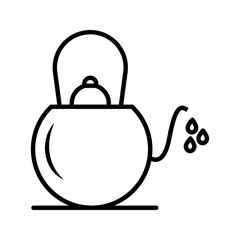 Teapot icon. Beverage serving symbol
