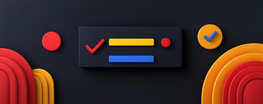 register account verification. Verified account creation portal, holographic checkmarks and dynamic progress bar, 3D illustration