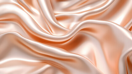 Obraz premium 3d illustration of a light, iridescent background made of pastel canvases with a flow of pearl-pink folds and swirls of fabric. Silken. Illustration