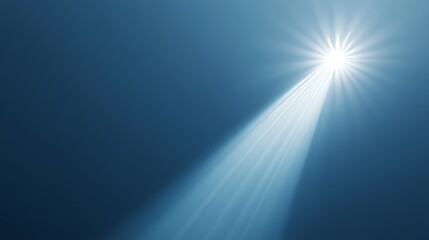 Obraz premium A bright light shining on a blue background. The light is coming from the right side of the image